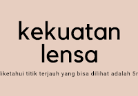 Menghitung Kekuatan Lensa Jika Diketahui Titik Terjauh Yang Bisa Dilihat Adalah 5 Meter Soal Fisika