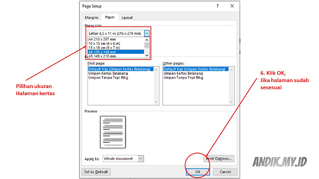 ukuran halaman, ukuran kertas, tutorial, microsoft office, microsoft word