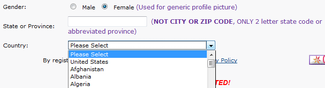 Two Letter State Codes - Billing Template