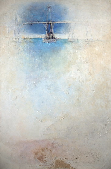 Ramón Vásquez Brito. Pausa en azul, hacia 1974. Colección Galería de Arte Nacional, Caracas