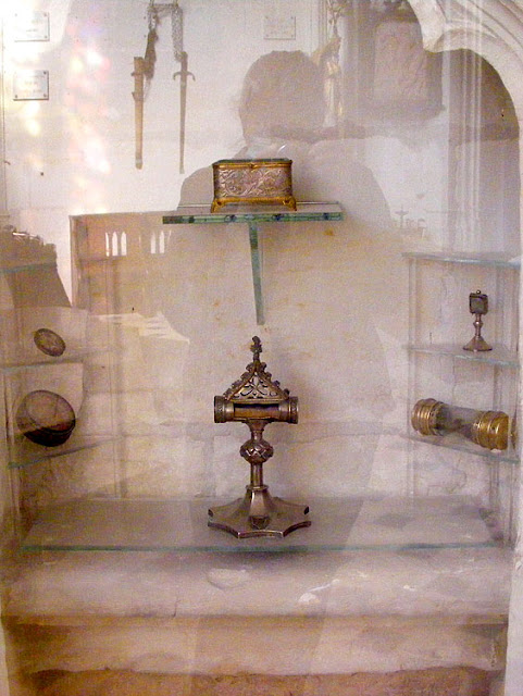 15C reliquary containing a finger bone of Saint Catherine of Alexandria. Indre et Loire, France. Photo by Loire Valley Time Travel.