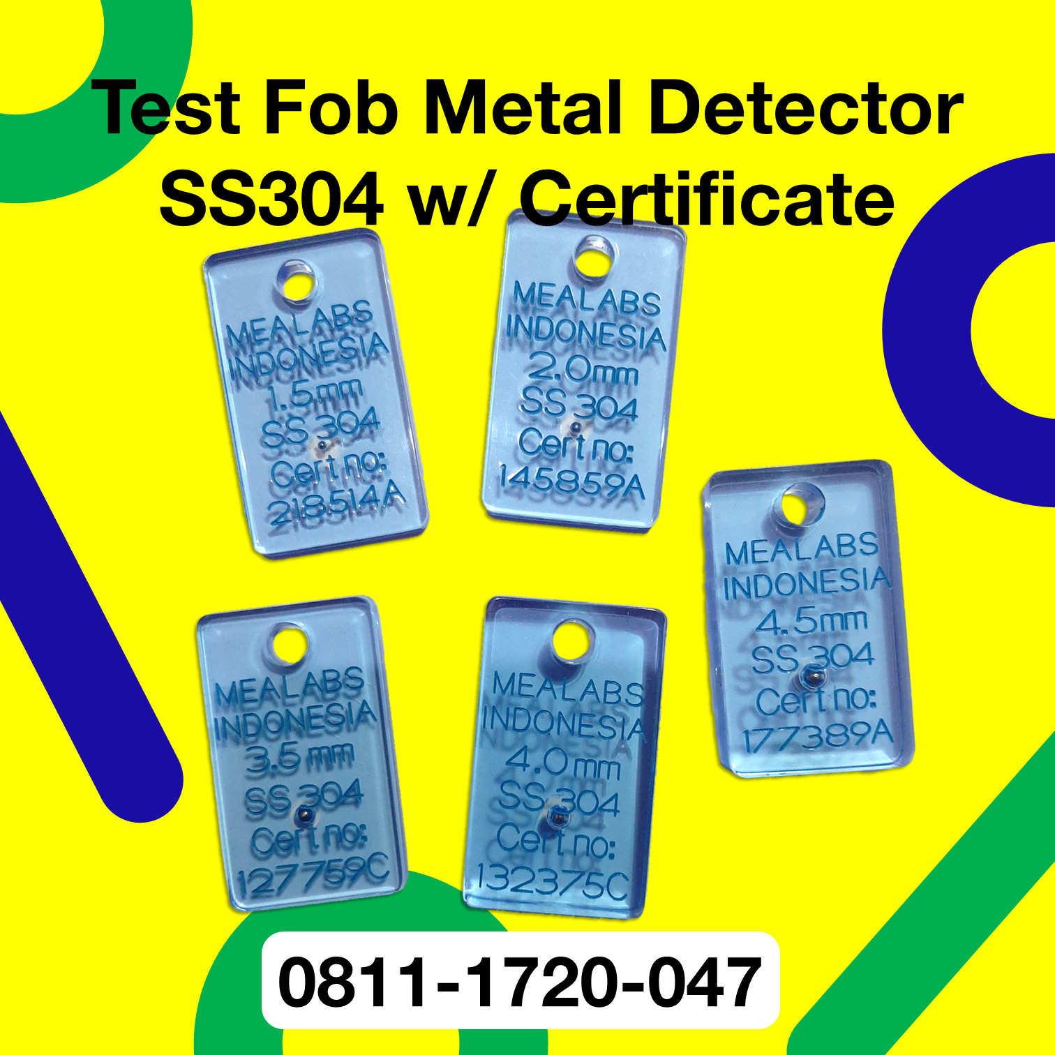 Test Piece Metal Detector dan X ray Mealabs Metal Detector Indonesia