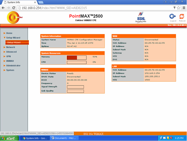 How to Configure Point MAX 2500 Wimax Outdoor CPE in PPPoE Mode How to Configure Point MAX 2500 Wimax Outdoor CPE in PPPoE Mode