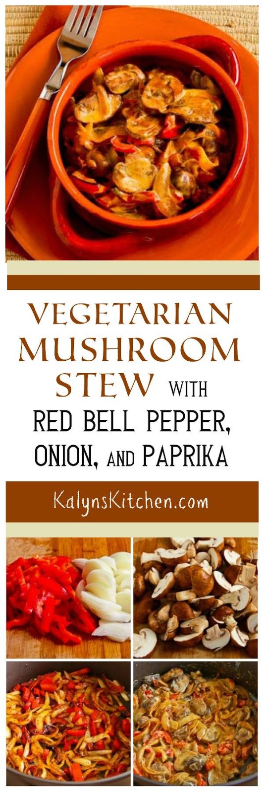 Vegetarian Mushroom Stew with Red Bell Pepper, Onion, and Paprika ...