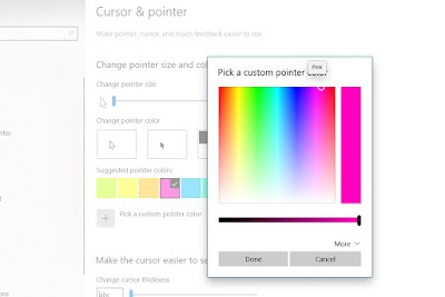 Mengganti Warna Pointer dan Cursor di Windows 10