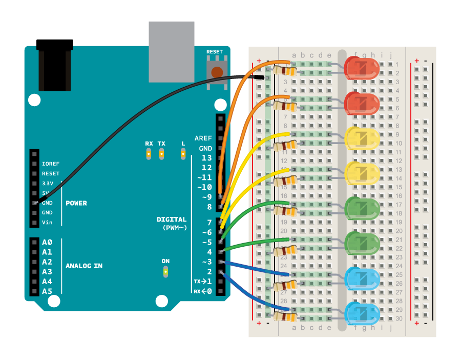 02 - 8 x LED ~ Bluino Electronics