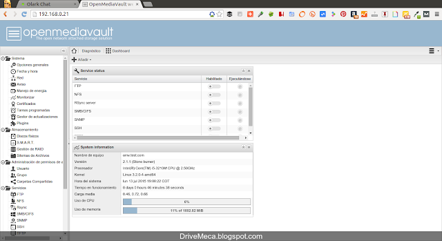 DriveMeca actualizando OpenMediaVault paso a paso