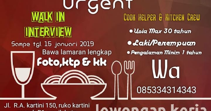 lowongan kerja kitchen crew di surabaya - pencari kerja