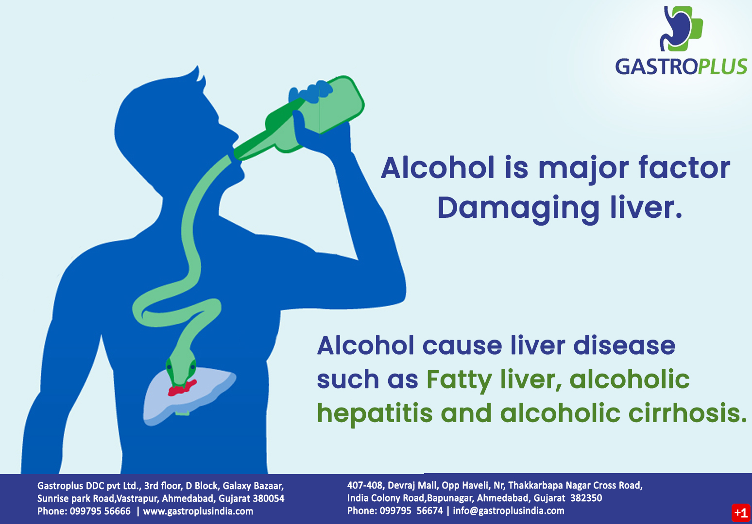 GASTROPLUS Digestive Disease Centre and Advanced Endoscopy Clinic in Ahmedabad Alcohol is