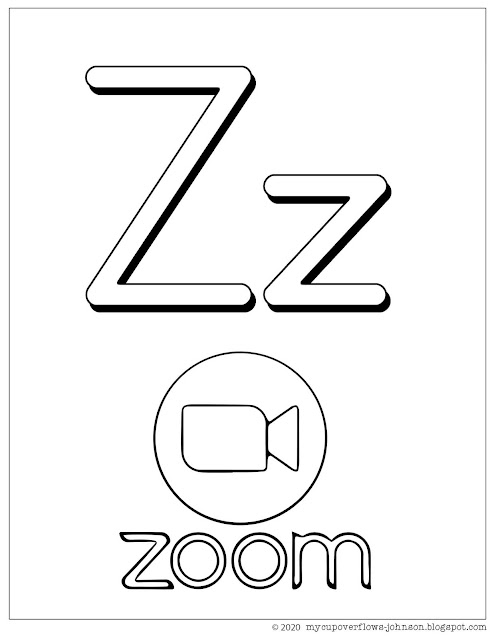 zoom alphabet coloring page