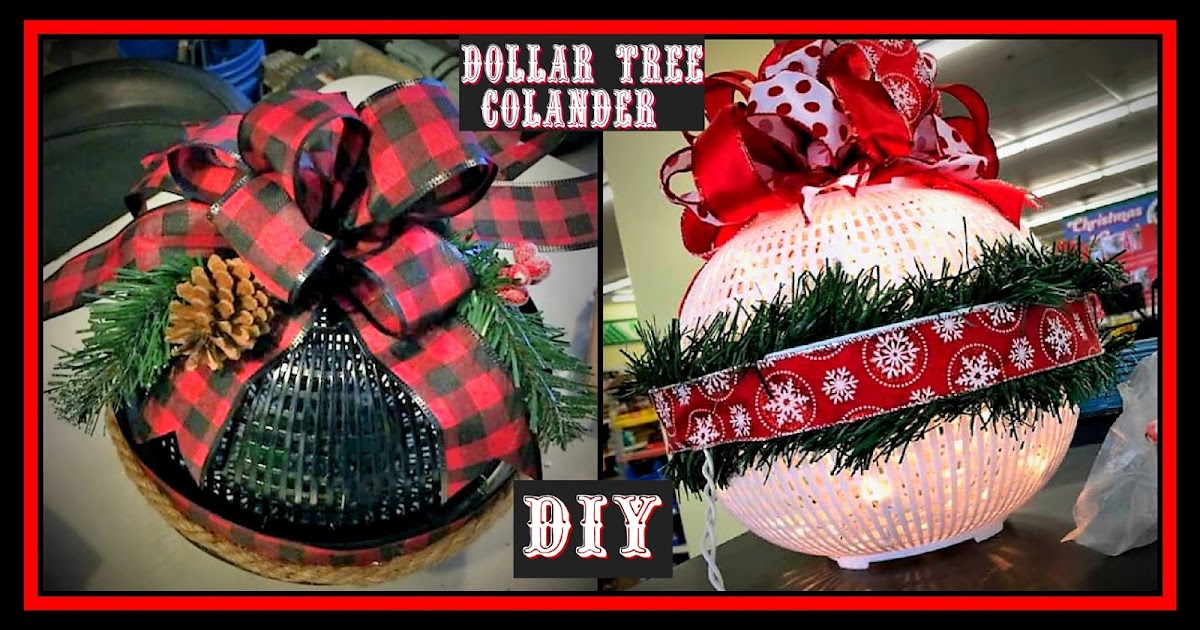 Suzy Homefaker Dollar Tree colander/ Dollar Tree strainer Christmas