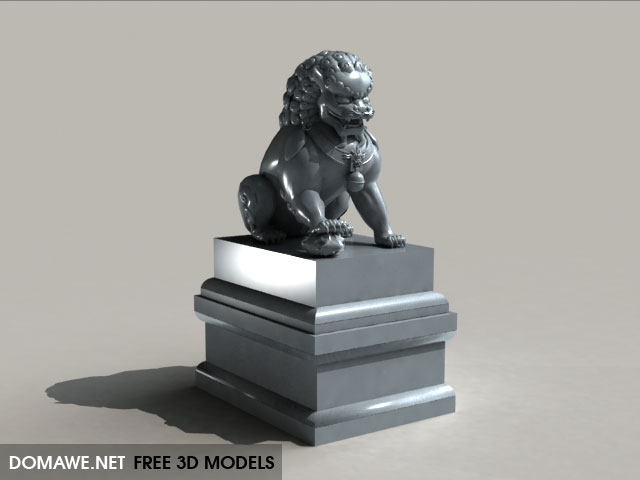 Domawe Net Lion Statue Free 3d Model