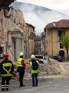 Scenes of devastation confronted rescue workers after the quake