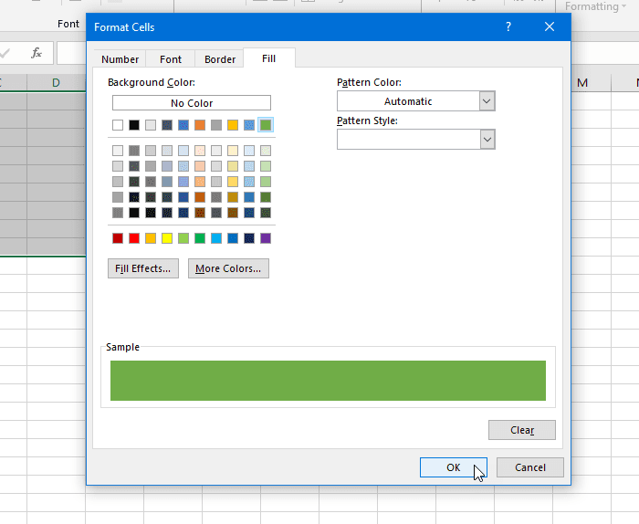 para alternar los colores de las filas en Excel