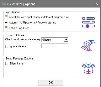 Pilote de carte graphique NVIDIA utilisant NV Updater