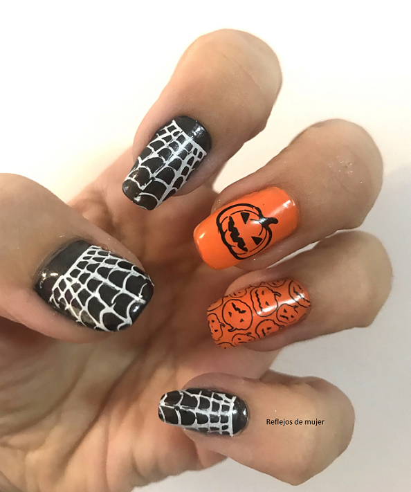 Manicura calabazas-Reto HalloweenNails20