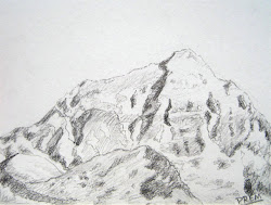 mountain mountains simple sketch sketches drawing everest draw mount face north its