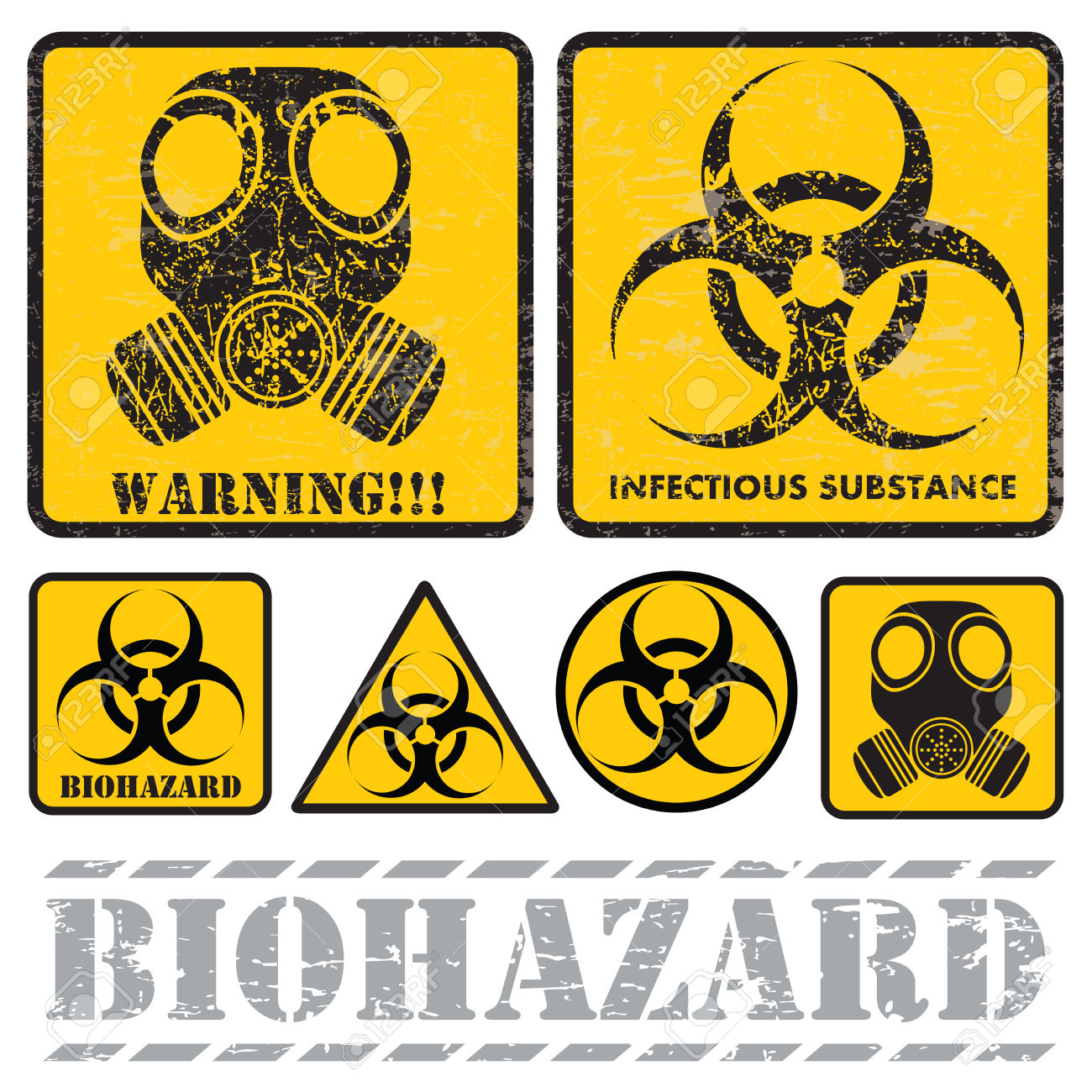 Bio Hazard Label, 100mm x 100mm - Walters Medical