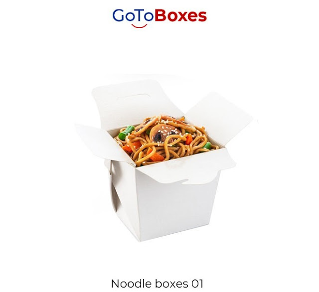 Get sturdy and durable printed Noodle Boxes for any kind of product. Grab the offer of free delivery of your order by placing your order now.