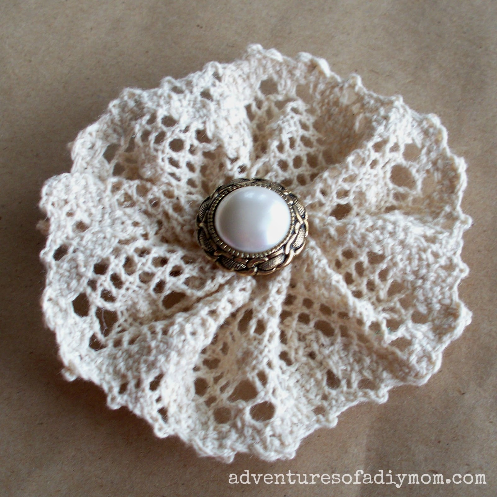 How to Make a Lace Flower - Adventures of a DIY Mom