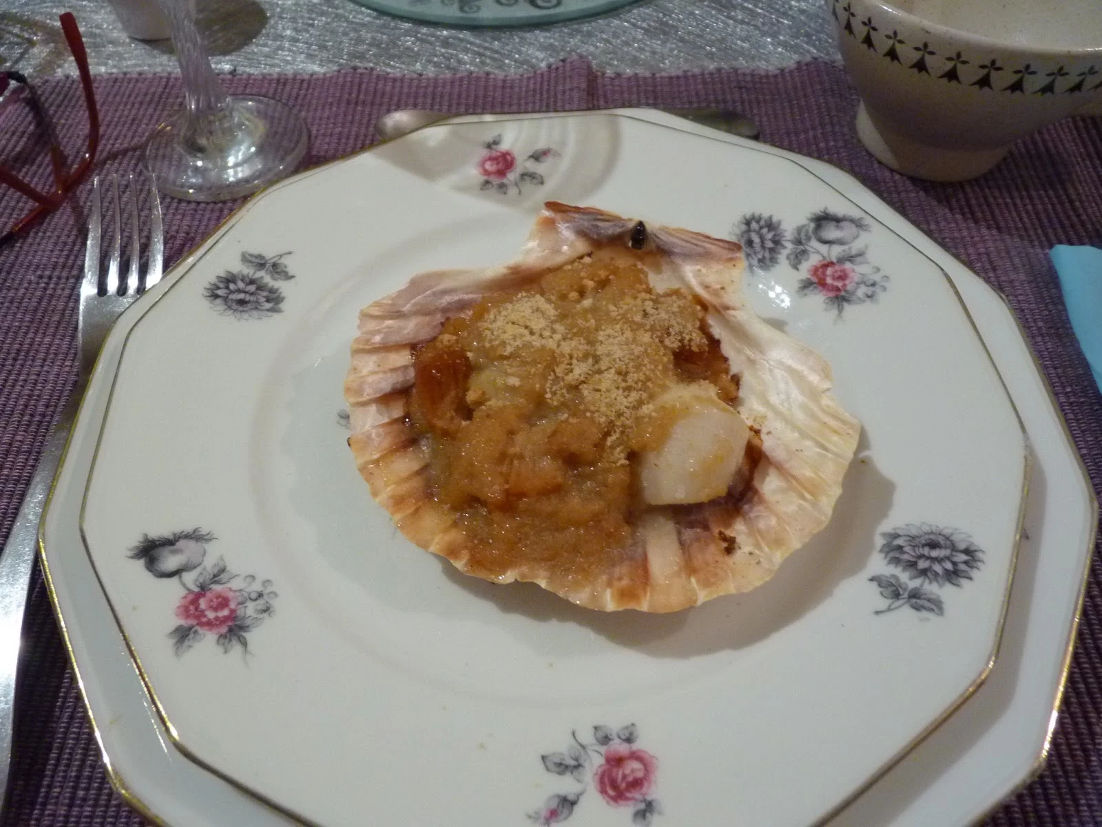 Coquilles St Jacques au confit de noix de Saint-Jacques