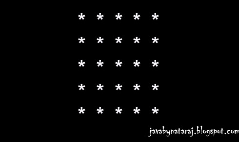 Java Program to Print Square Pattern with Stars | JAVAbyNATARAJ