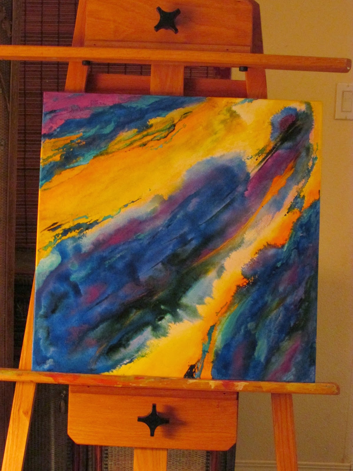 ArtScapes PLAYING WITH OIL PAINT STICK AND ACRYLIC POURS!