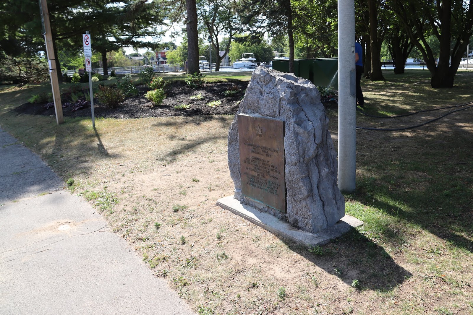 Memorials in Ottawa Centennial Park Plaque, Smiths Falls, Ontario