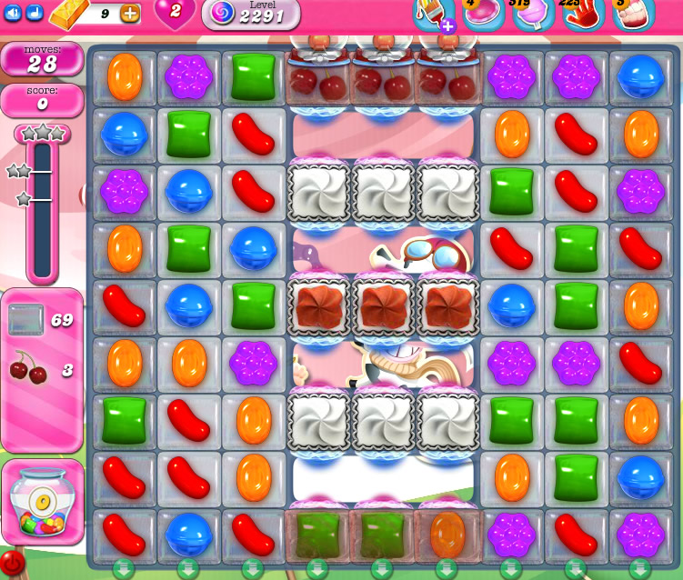 Candy Crush Saga level 2291 Candy Crush Saga level 2291