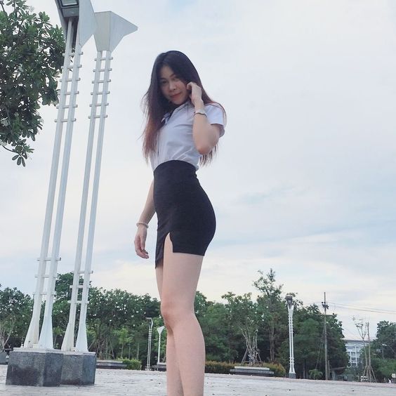 Asian Teen Girl Mini Skirt