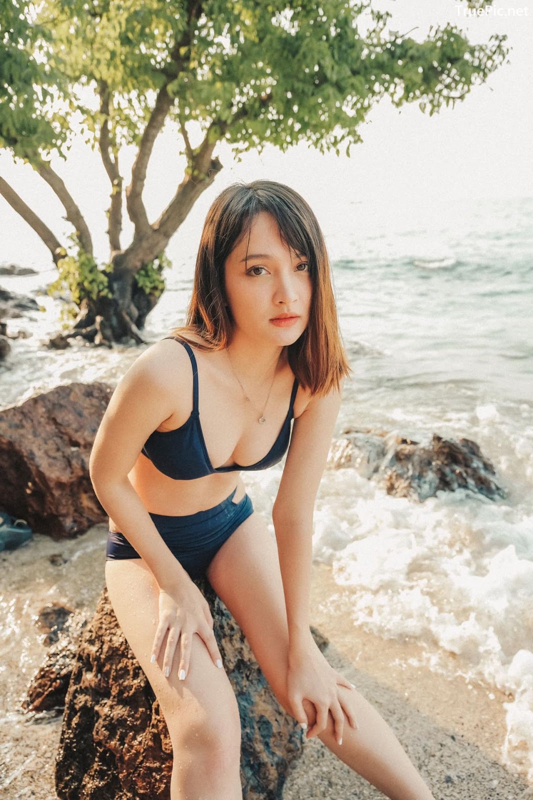 Image Thailand Model - Catherina Nybraaten - Dark Blue Bikini - TruePic.net - Picture-18