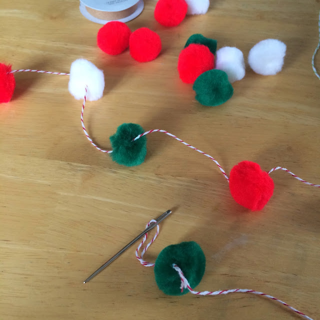 Five Minute Style DIY Christmas Pom Pom Garland