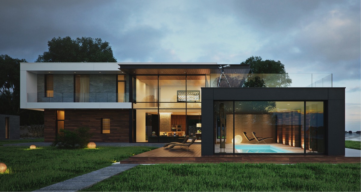 43 Desain Rumah Modern Eksterior Minimalis