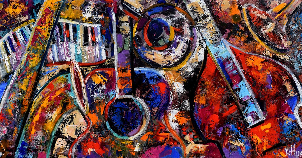 Debra Hurd Original Paintings AND Jazz Art Abstract Music Painting Art