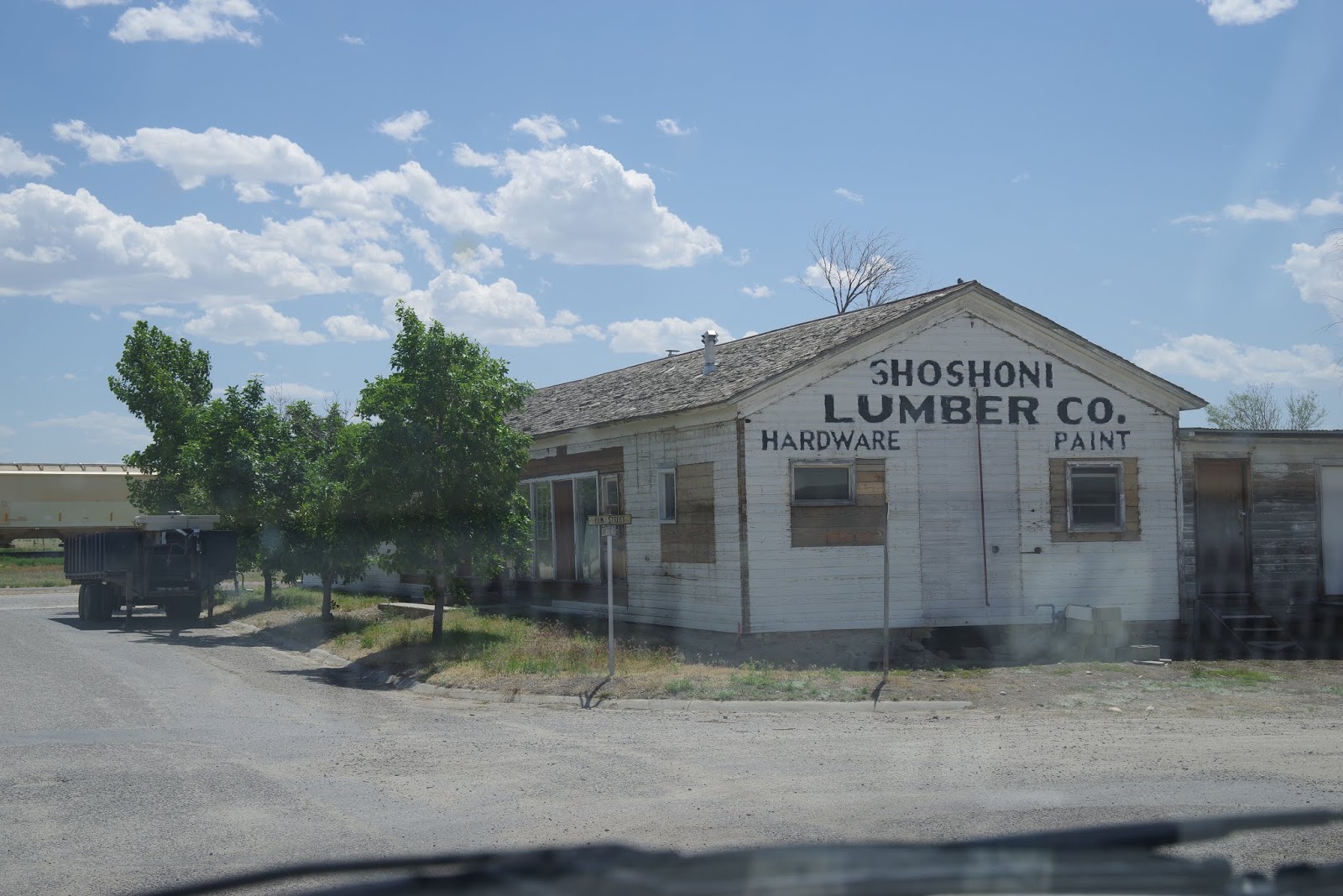 Painted Bricks Shoshoni Lumber Company, Shoshoni Wyoming.