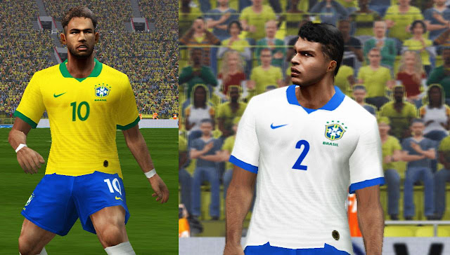 Pes 6 Kits Brazil Copa America 2019 Home Away Kazemario Evolution