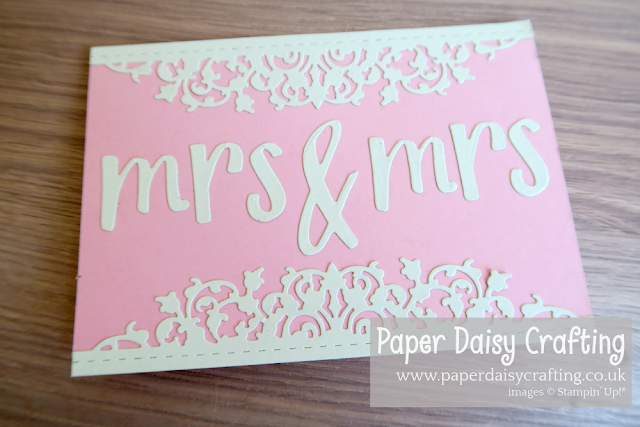 Hand lettered prose wedding card Stampin Up