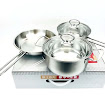 Bộ nồi chảo 3 món cao cấp- bộ xoong nồi 3 món inox 304