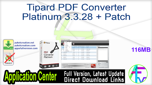 Tipard PDF Converter Platinum 3.3.28 + Patch