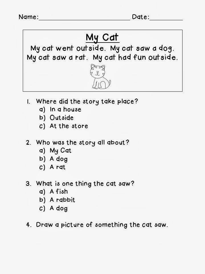 Kindergarten is Grrreat!: Reading Comprehension Packet!