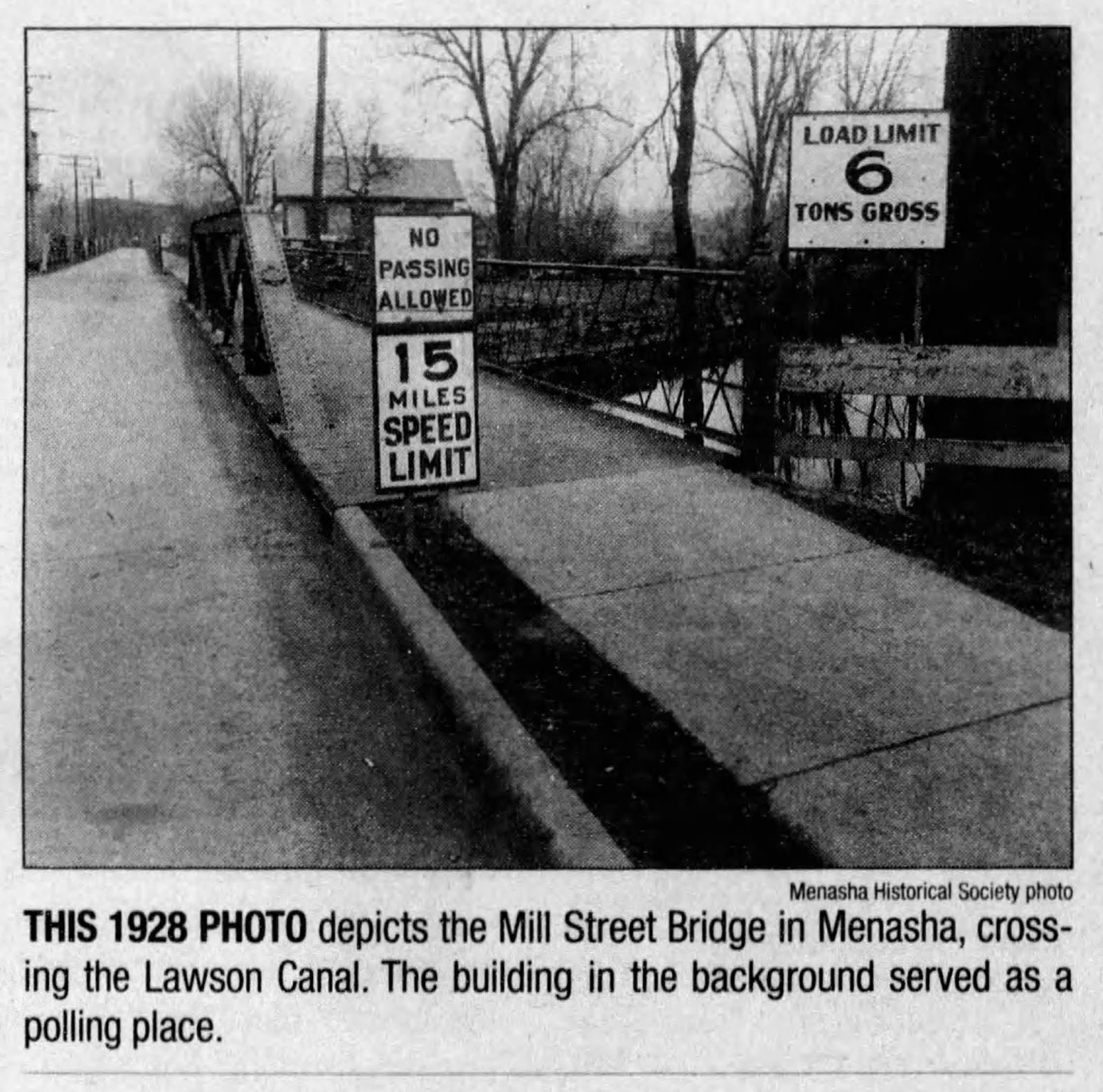 MENASHA Ambling Along the Mill Street Bridge