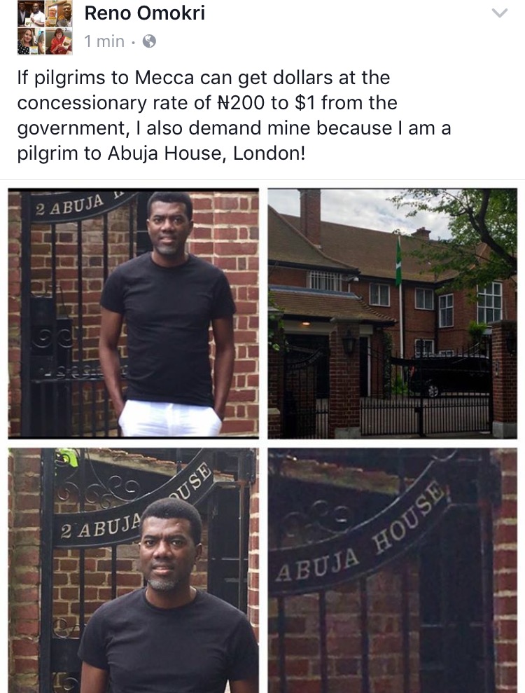 Lol. Reno Omokri visits Abuja House, London (photos)