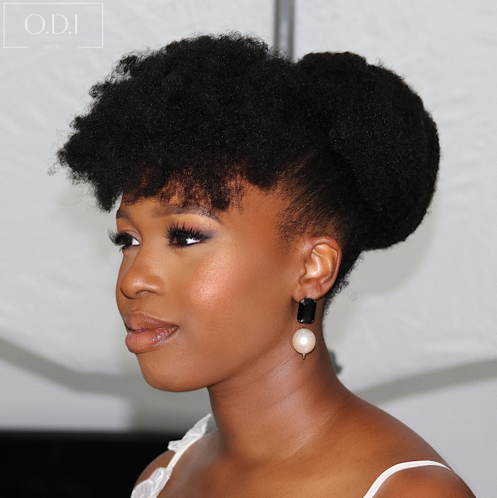 A Striking Bridal Natural Hair Updo Her Given Hair Tuke S Quest