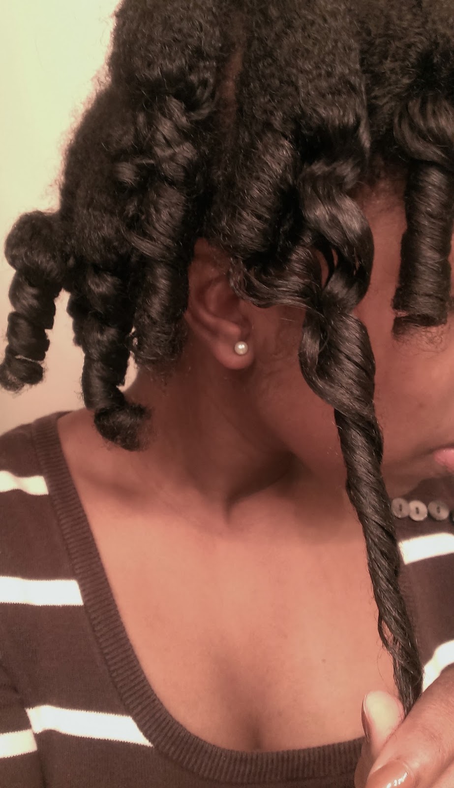 Jumbo Flexi Rod Set On Natural Hair Classycurlies