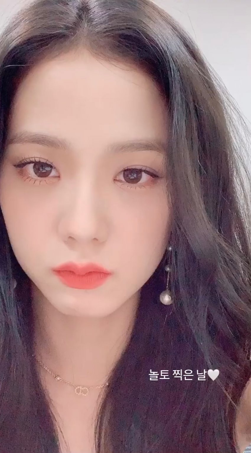 방금 올라온 블랙핑크 지수 인스타 셀카 수준