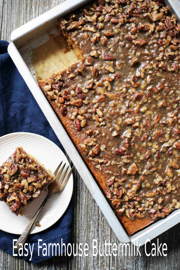 Easy Farmhouse Buttermilk Cake happy cook