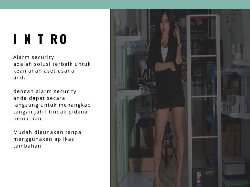 alarm security toko baju butik mesin kasir