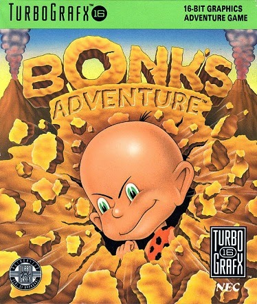 Cover art for the PC Engine game Bonk's Adventure.