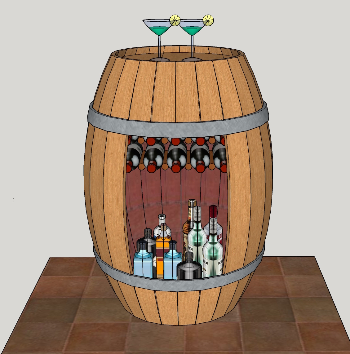 Wine barrel liquor (or, the neverending project) Steph and