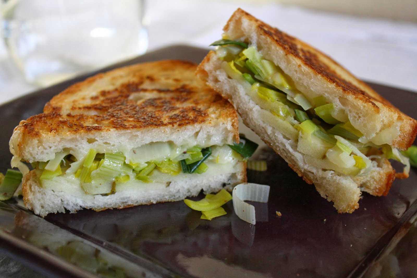 This and That Apple, Leek, and Gruyere Grilled Cheese